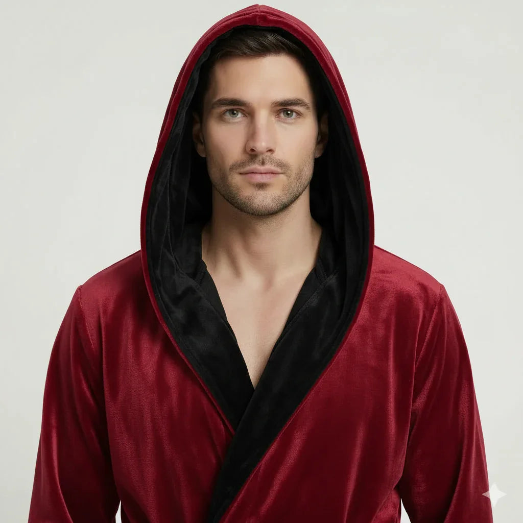 Men’s Robe with Hood – Ultra-Soft Plush Comfort for Everyday Use